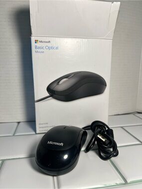 Microsoft Black Wired Optical Mouse with USB Cable